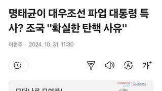 명태균이 대우조선 파업 대통령 특사? 조국 