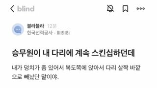 승무원이 내 다리에 계속 스킨쉽하던데