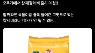 참깨 칼제비 출시예정..?