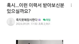 05년생의 충격적인 이력서