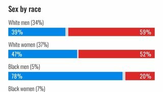 미국 대선 성별, 인종별 투표율