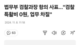 법무부 검찰과장 항의 사표...