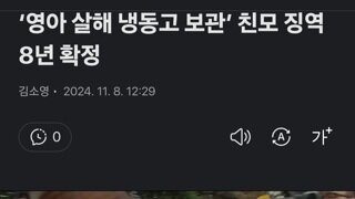 ‘영아 살해 냉동고 보관’ 친모 징역 8년 확정