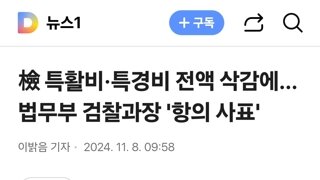 檢 특활비·특경비 전액 삭감에…법무부 검찰과장 '항의 사표'