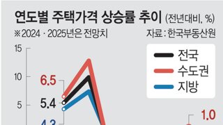 2025년 집값. '수도권 보합.지방 하락' 전망