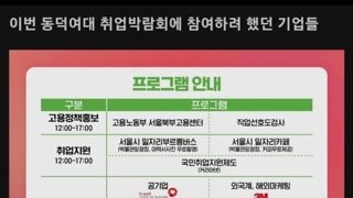 동덕여대에 취업소개하려던 기업들