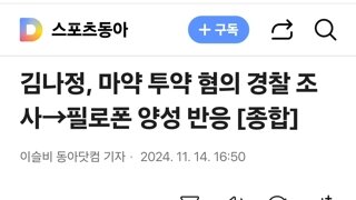 김나정, 마약 투약 혐의 경찰 조사→필로폰 양성 반응