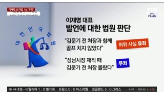 이재명 대표 발언에 대한 법원 판단