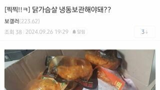 닭 가슴살 냉동 보관이야?