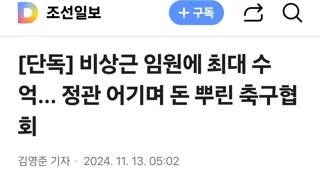 비상근 임원에 최대 수억... 정관 어기며 돈 뿌린 축구협회