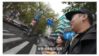 중국 항저우의 신호등 없는 사거리