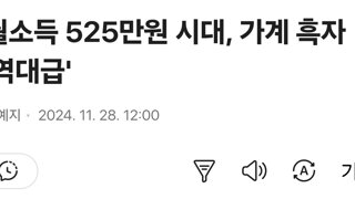 월소득 525만원 시대, 가계 흑자 '역대급'