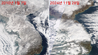 한반도 설국 14년전과 지금 비교