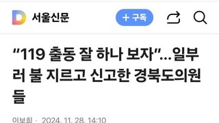 “119 출동 잘 하나 보자”…일부러 불 지르고 신고한 경북도의원들