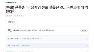 비상계엄 여당도 반대하는 기사 속출ㅋ