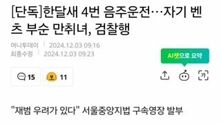 한달새 4번 음주운전…자기 벤츠 부순 만취녀, 검찰행