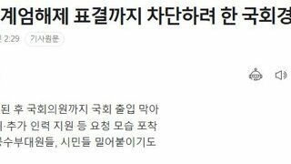 국회의원 계엄해제 표결까지 차단하려 한 국회경비대장