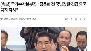 김용현 긴급 출국금지 지시 by국가수사본부장