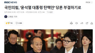 반역의힘, 내란 수괴 탄핵안 당론 부결