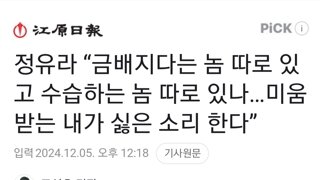 정유라 “금배지다는 놈 따로 있고 수습하는 놈 따로 있나…미움받는 내가 싫은 소리 한다”