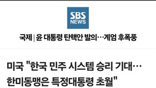 계엄 - 탄핵에 대한 미국 입장 해석