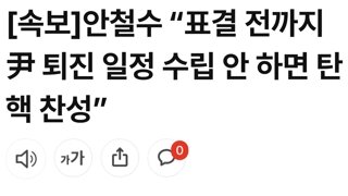 [속보]안철수 “표결 전까지 尹 퇴진 일정 수립 안 하면 탄핵 찬성”