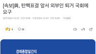 [속보]與, 탄핵표결 앞서 외부인 퇴거 국회에 요구