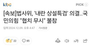 [속보]법사위, '내란 상설특검' 의결..국민의힘 