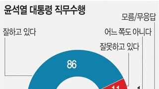 국민일보-한국갤럽) 윤석열 지지율 11%