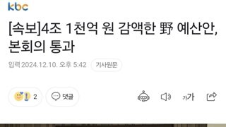 [속보]4조 1천억 원 감액한 野 예산안, 본회의 통과