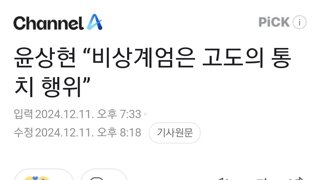 윤상현 “비상계엄은 고도의 통치 행위”