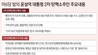 2차 탄핵안 빠진내용과 추가된 내용 정리