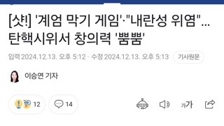 계엄 막기 게임ㅋㅋㅋ