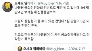 한동훈과 나경원이 사이가 안좋은 이유