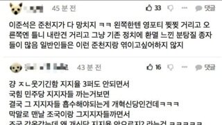 탄핵 특수 못 빨아먹은 준천지 조롱하는 펨코 댓글