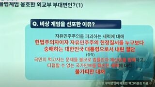 외교부 부대변인의 불법계엄 옹호