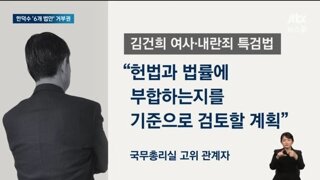 김건희 특검법과 내란죄 특검법 판단 늦추는 한덕수