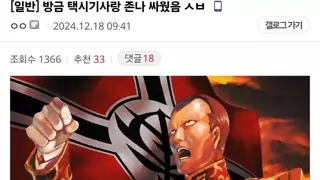 택시기사랑 요금 때문에 싸운 디시인