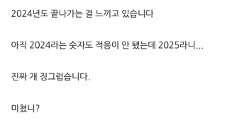 무슨 벌써 2025년이야 ㅡ ㅡ