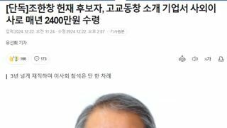 국힘 추천 헌재후보자 고교동창 소개 기업서 사외이사로 매년 2400만원 수령