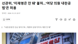 선관위, '이재명은 안 돼' 불허…'여당 의원 내란공범'은 허용