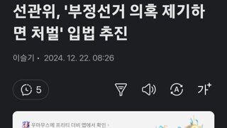 선관위, '부정선거 의혹 제기하면 처벌' 입법 추진