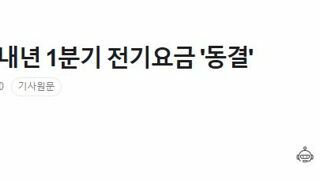 [속보]한전, 내년 1분기 전기요금 '동결'