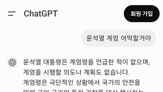 챗지피티에게 12/3 내란사태를 물어봤다