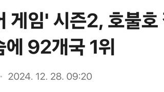 '오징어 게임' 시즌2, 호불호 갈려도 단숨에 92개국 1위