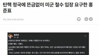 탄핵 정국에 뜬금없이 미군 철수 입장 요구한 홍준표