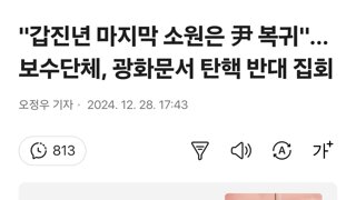 갑진년 마지막 소원은 尹 복귀