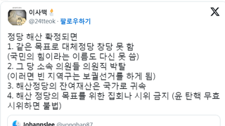 국힘 정당 해산 확정될 경우 일어날 일