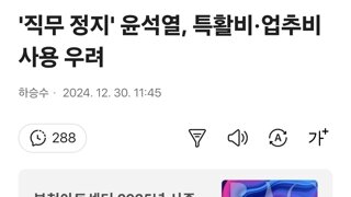 '직무 정지' 윤석열, 특활비·업추비 사용 우려