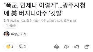 광주시청에 걸린 버지니아 깃발